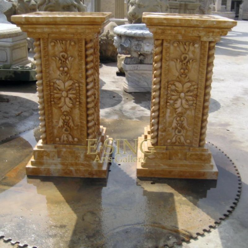 Custom Natural Stone Roman Hand Carving Marble Pillar