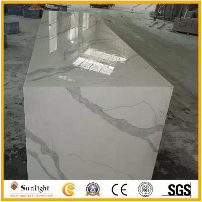 Artificial Calacatta Quartz Stone Countertop for Kitchen/Bathroom Vanity Top