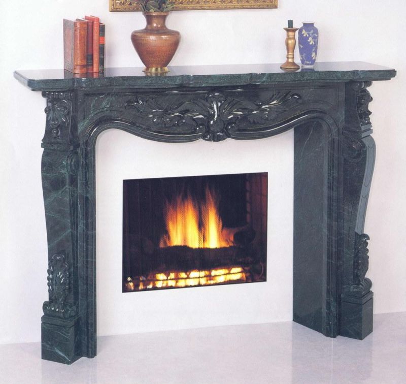 Beige Shabby Chic Vintage Antique Indoor Freestanding Decoritive Mantel Fireplace