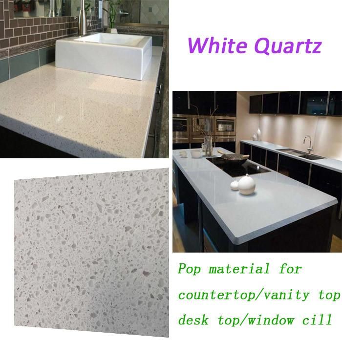 American Style Crystal White Quartz Stone Countertops