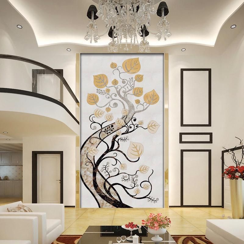 Customize Animal Mosaic Natural Marble Stone Water Jet TV Wall Marble Tiles Wall Panel for TV Tiles Marble Background Wall