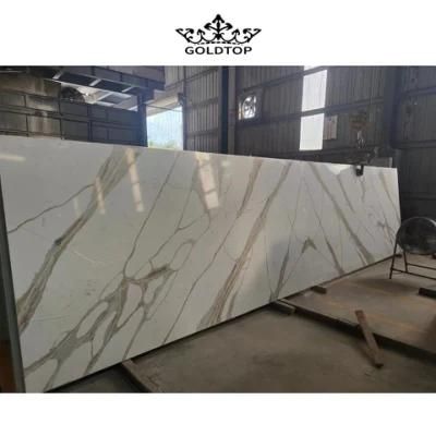 Artificial Stone Polished/Honed Surface Kitchen/Bathroom Countertop Calacatta Stella Quartz for Home
