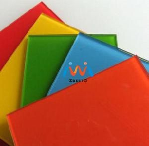 Coated Tempered Painted Glass Table Top Flashing/ Ultra White