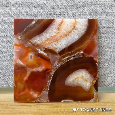 Onyx Slabs Price Decorative Wall Panel Natural Orange Agate Slabs for Agate Table