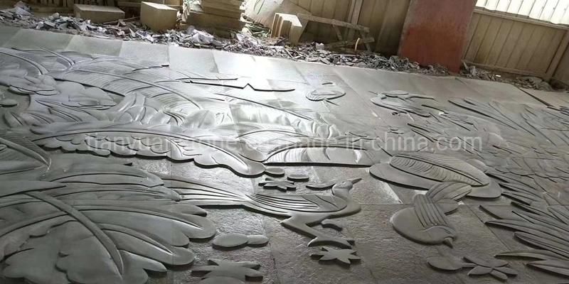 Grey Sandstone Natural Stone Statues Carved Relief