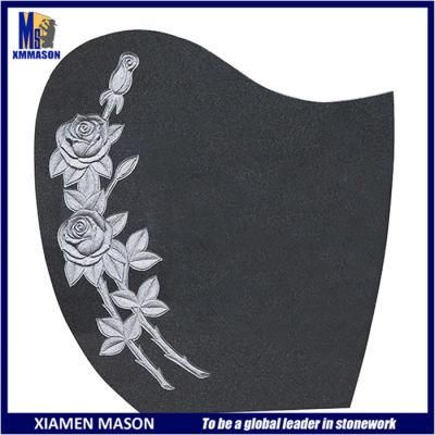 Xiamen Manufacturer Cheap Price Indian Black Granite Cemetery Monument
