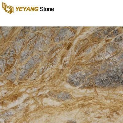 Polished White/Yellow/Grey and Gold Marble Slabs