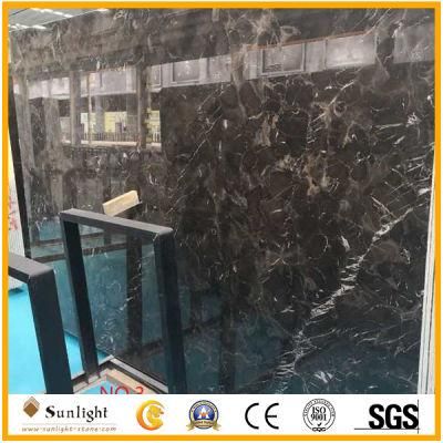 China Polished Dark Emperador Marron Brown Marble Slabs