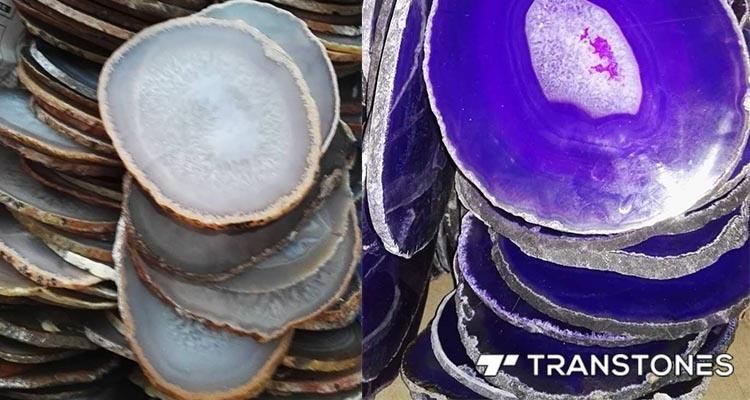 Translucent High Quality Natural Agate Stone Slab for Solid Surface Table Top