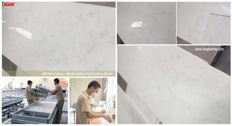 Korean Marble Color 20mm Acrylic Solid Surface Artificial Stone Slab