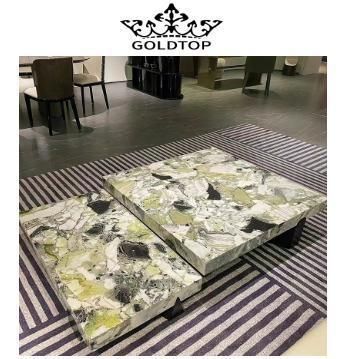 Being Popular Romantic Cold Emerald Natural Marble for Kitchen Top Decoration