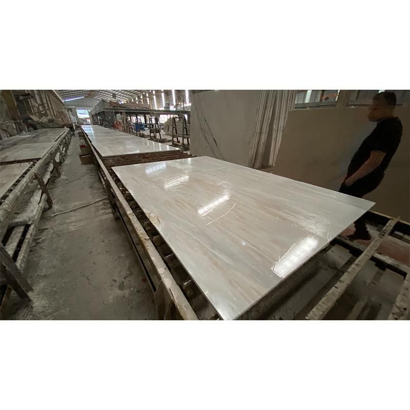 High Quality Natural White Wood Grain Marble Stone Block for Countertops Bar Tops Big Slabs Natural Stone Marbles Stone Block