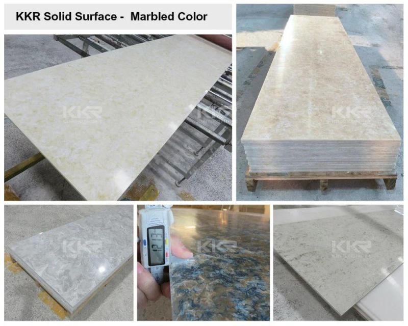 Building Material Artificial Marble Acrylic Stone Solid Surface Sand Blasted Surface Vanity Top
