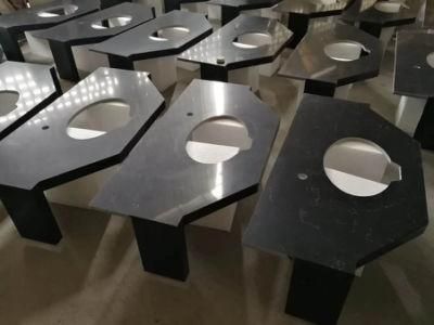 Black Quartz Slab Kitchen/Bathroom Countertop for Building Batroom/Furniture Sink