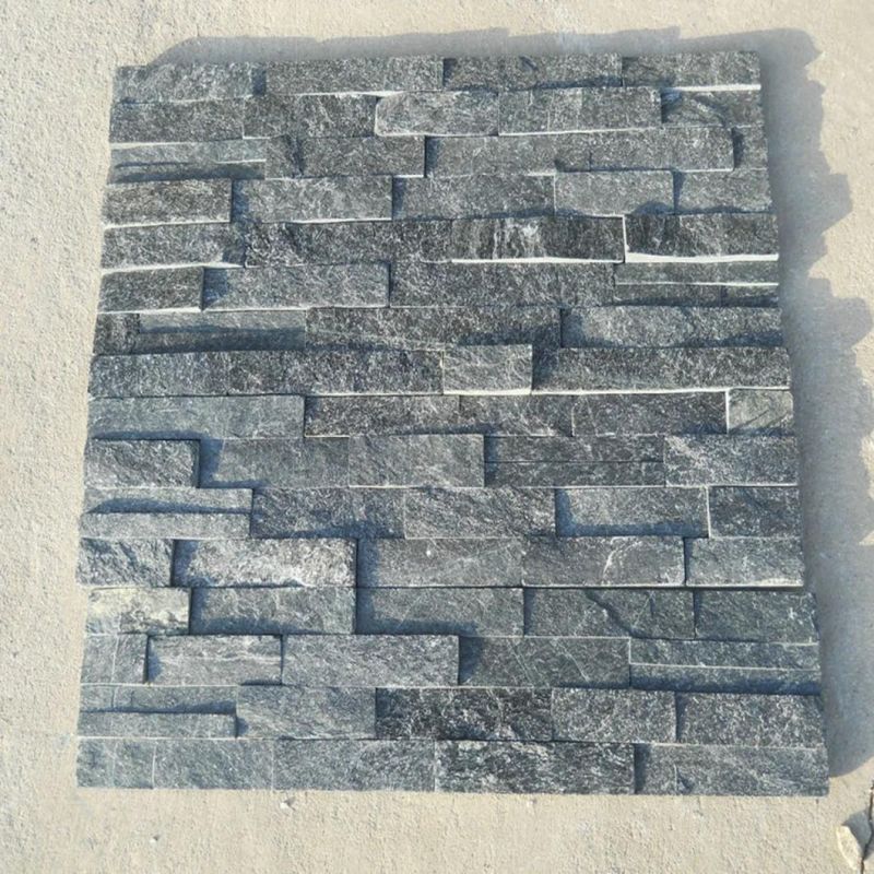 Black Quartz Stone Natural Culture Stone for Wall Cladding and Facada