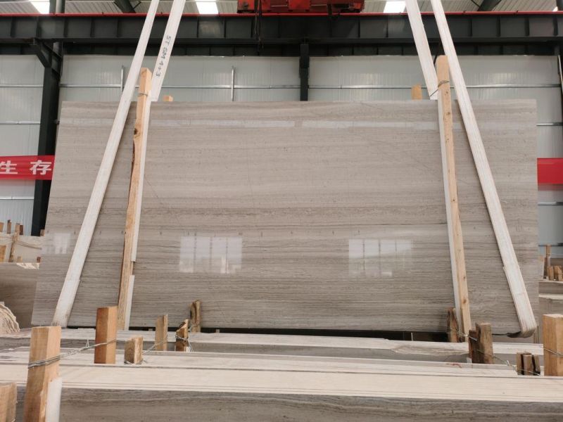Polished White Wooden Marble