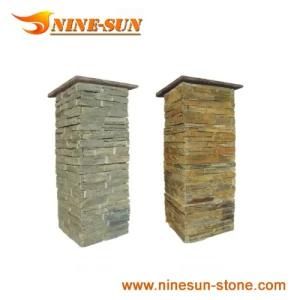 Stone Slate Column &amp; Slate Pillar