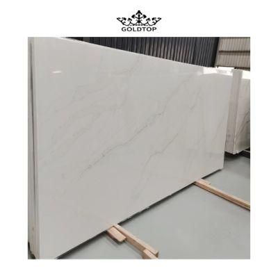 Commercial Project Artificial Stone Polished/Honed Surface Kitchen/Bathroom Countertop Calacatta Leon Quartz for Home