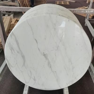 Natural Greece Stone New Volakas White Marble Dining Table Top Replacement