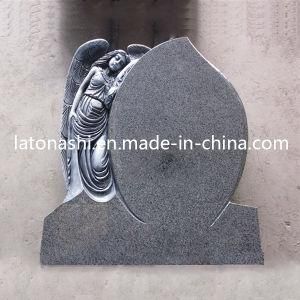 American G654 Granite Stone Cemetery Monument Tombstone with Angel