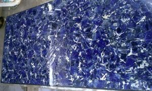 Semi Transparent Blue Sodalite Granite Block, Slab