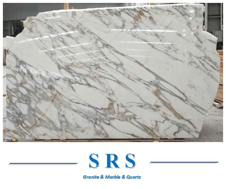 Natural Stone Bianco Carrara Volakas Ariston Athens Calacatta White Marble for Interior Flooring/Wall/Background/Countertop/Stair