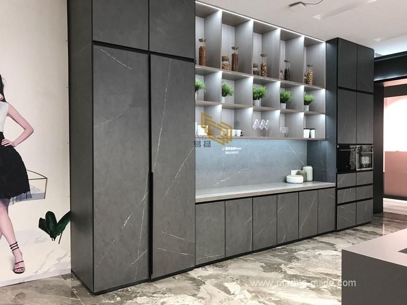 Natural Marble Look Ambrosia Gray Sintered Stone for Interio Wall/Flooring/Countertop/Vanity