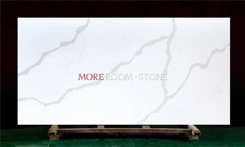 Custom Living Room White Carrara Quartz Stone Coffee Table Top