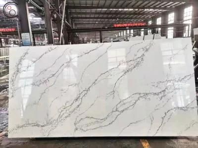White 6099 Artificial Quartz Stone Slab Used for Countertops