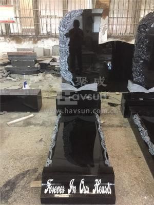 Antique Silver Rose Granite Memorial Tombstone