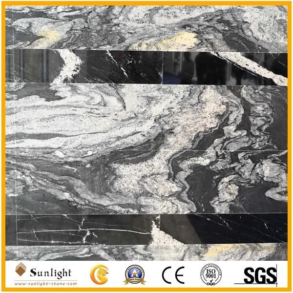 Chinese Cheap Luxury Black Polished, Flamed Nero Fantasy Granite Tiles
