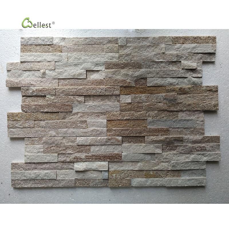 Golden Vein, Rusty, Green, Black, Yellow, Tiger Skin Quartzite Veneer Stone Cladding, Ledge Stone, Wall Panels