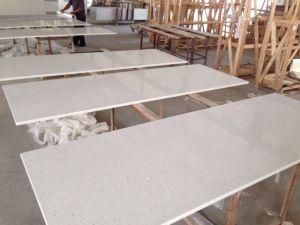 P008 White Quartz with Miter Edge High Quality-Countertop Kitchen Worktop Bar Top
