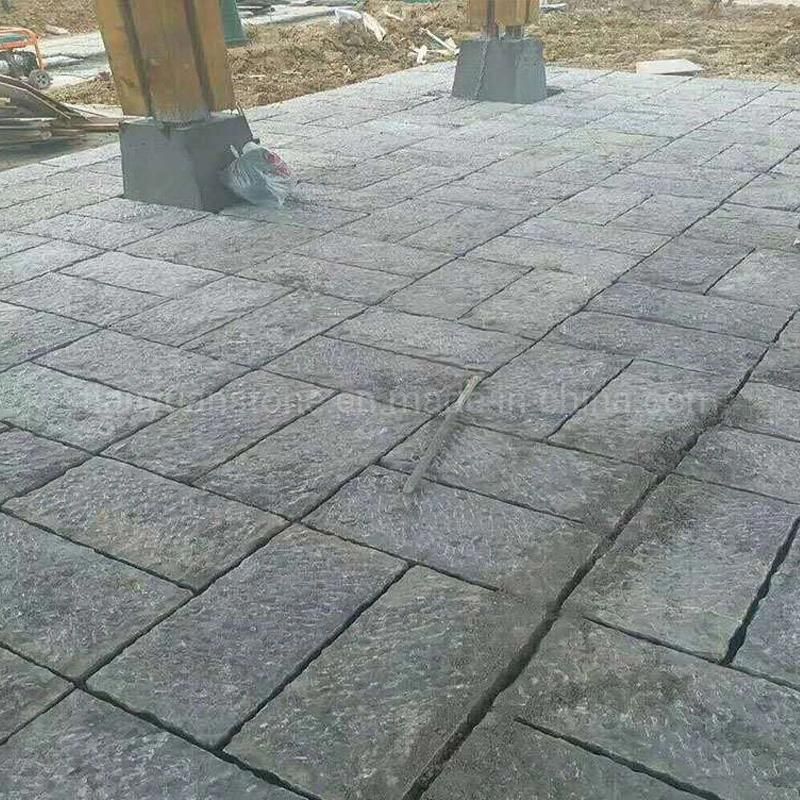 Natural Black Limestone Loose Wall Cladding Split Big Blocks for Wall