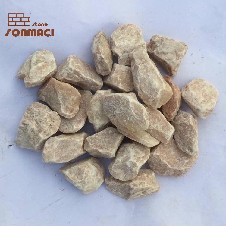 Natural Yellow Color Gravel Pebbles Stones for Garden