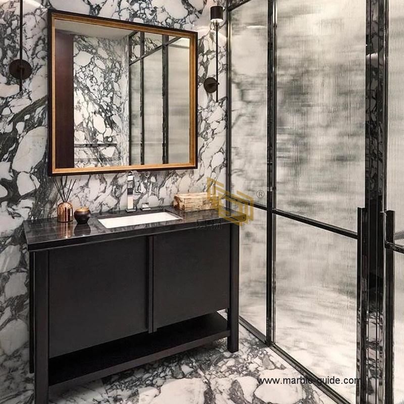 Arabescato Carrara White Marble Tile for Flooring/Wall Marble Slab for Kicthen/Bathroom/Vanity/Countertop