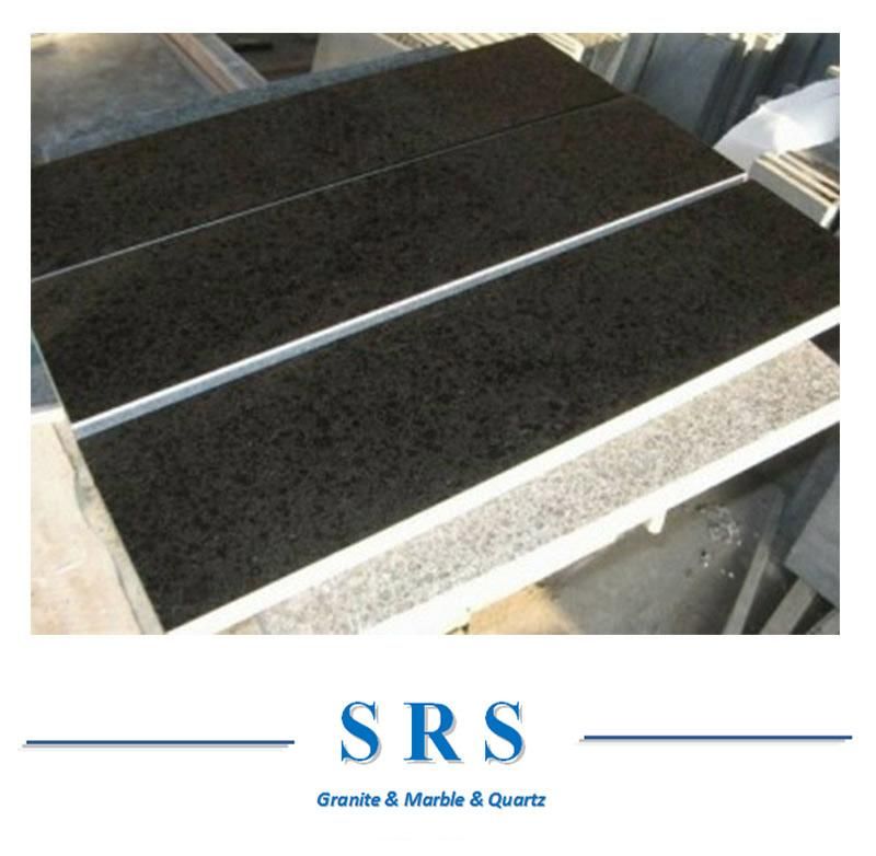 Polished/Flamed/Honed/Bush-Hammered Black G684 Granite for Flooring/Walling/ Countertops/Steps
