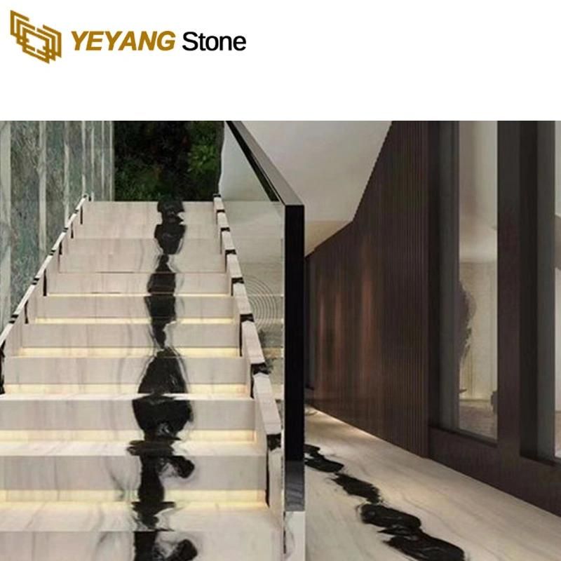 China Natural Panda White Black Marble for Table/Countertop/Wall/Floor/Bathroom/Kitchen