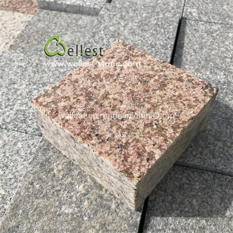 Natural Stone Paving Yellow Granite Block Paver Setts