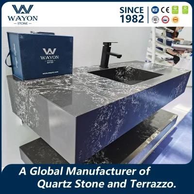 Black Veins Artificial Quartz Stone Granite Countertop for Quartz Countertop Vanity Top/Floor Tile/Quartz Stone Kitchen Counter Top