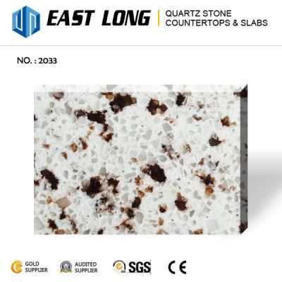 Hot Sale Granite Pattern Quartz Stone Slabs for Kitchentops or Reception Table