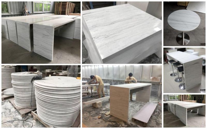 Corian Acrylic Solid Surface Bespoke Sizes Artificial Stone Kitchen Island Countertop