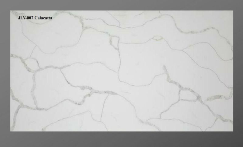 Calacatta Quartz Slab 3200X1600 Big Size Factory Stock Discount Price