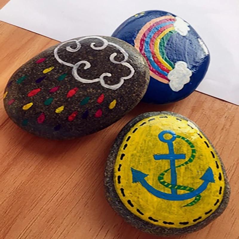 Mixed Painting Stone for Christmas Gifts