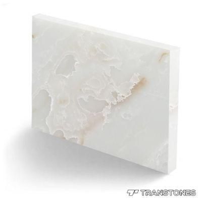 Architectural Decorative Artificial Stone Sheet Backlit Alabaster Table Top