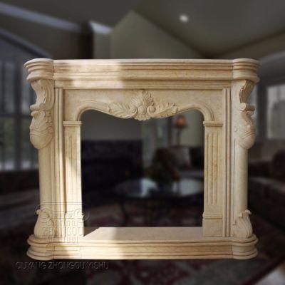 Contemporary Simple Marble Fireplace