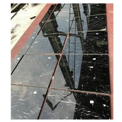 Natural Flooring Stone Black Marquina Marble Cut to Size Tile Factory Supply