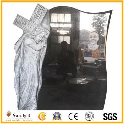 Black Granite Statue Shaped Granite Angel Monument/Gravestone/Headstone/Tombstone