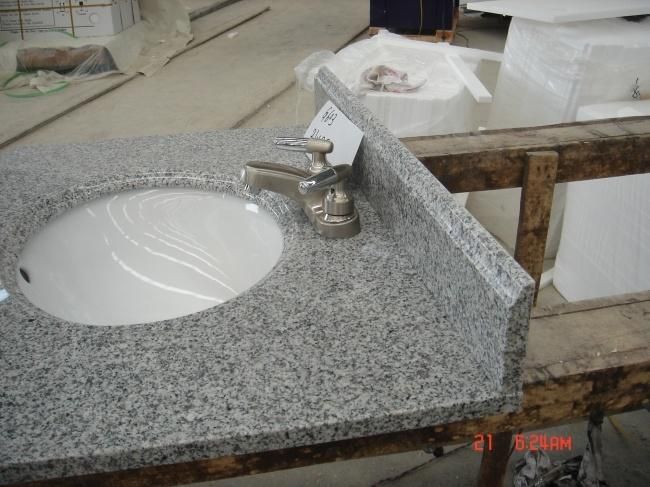 Prefab Grey Granite Countertop Vanity Tops for Bathroom