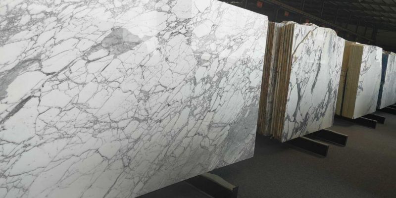 Popular Natural Chinese Staturia White Marble Slab and Tile for Hotel Wall Floor Decorate
